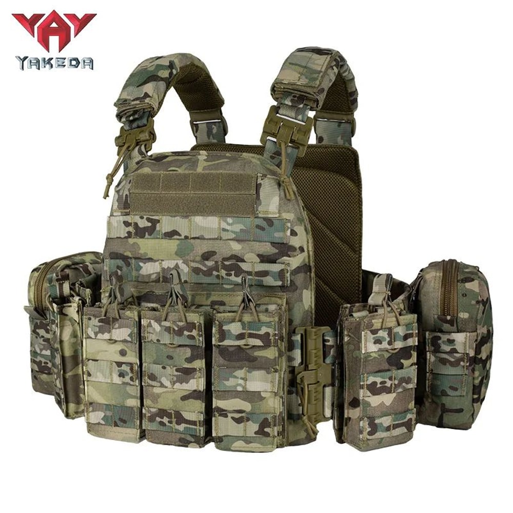 YAKEDA QuickRelease Tactical Training Vest Breathable WearResistant MOLLE Expandable Vest 1