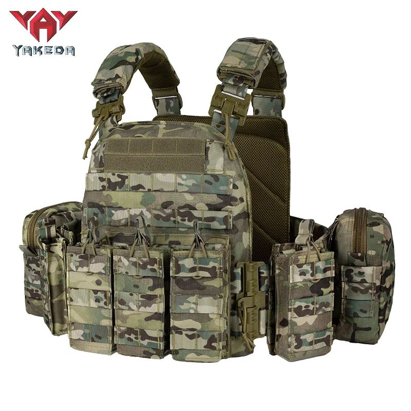 YAKEDA QuickRelease Tactical Training Vest Breathable WearResistant MOLLE Expandable Vest 1