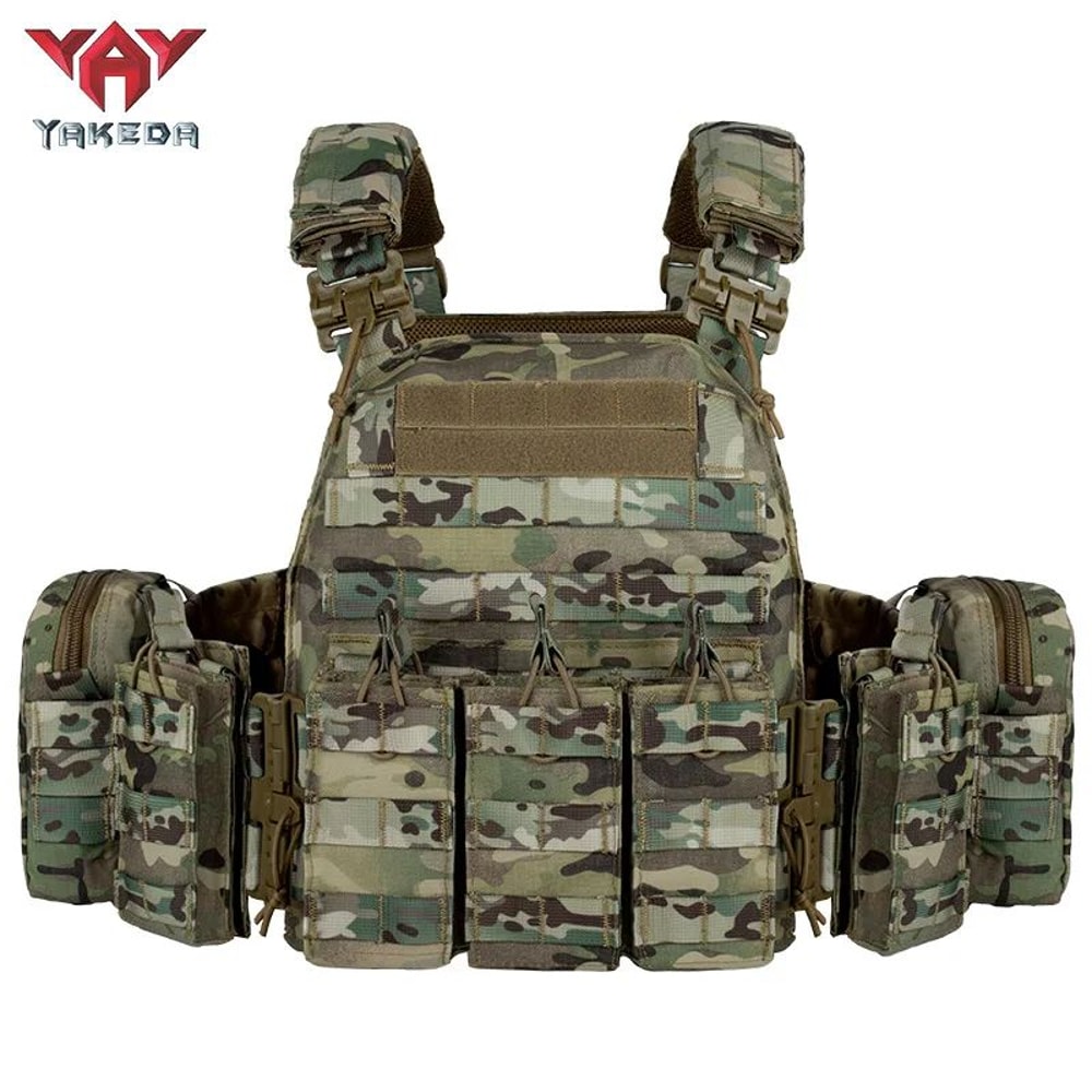 YAKEDA QuickRelease Tactical Training Vest Breathable WearResistant MOLLE Expandable Vest 2