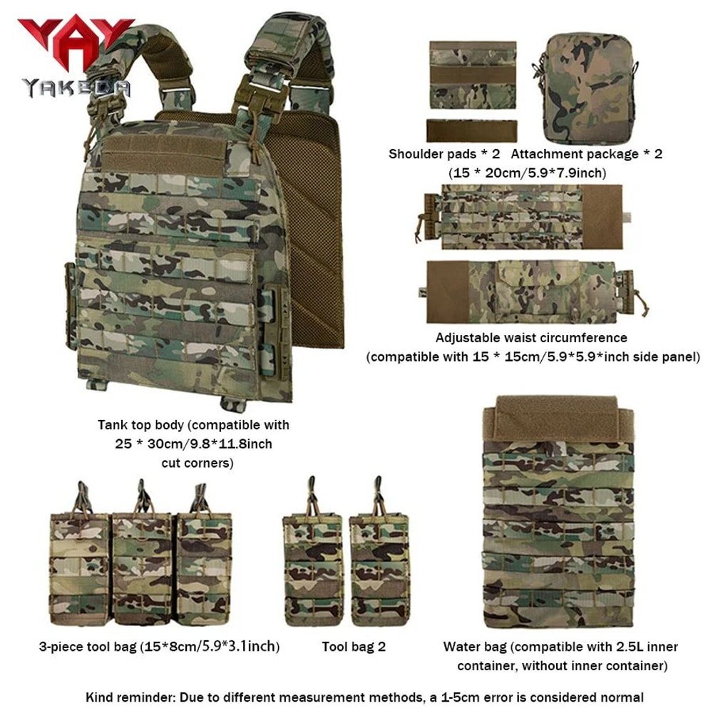 YAKEDA QuickRelease Tactical Training Vest Breathable WearResistant MOLLE Expandable Vest 5