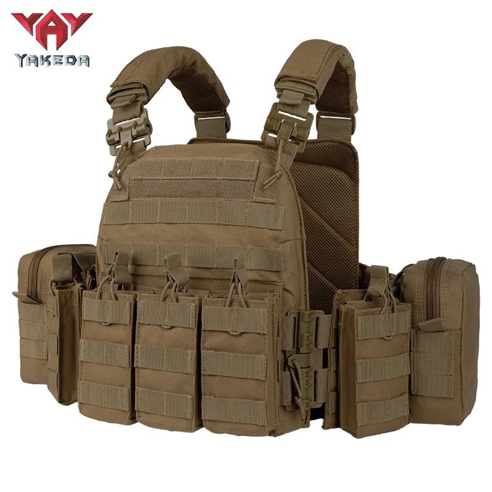 YAKEDA QuickRelease Tactical Training Vest Breathable WearResistant MOLLE Expandable Vest 6