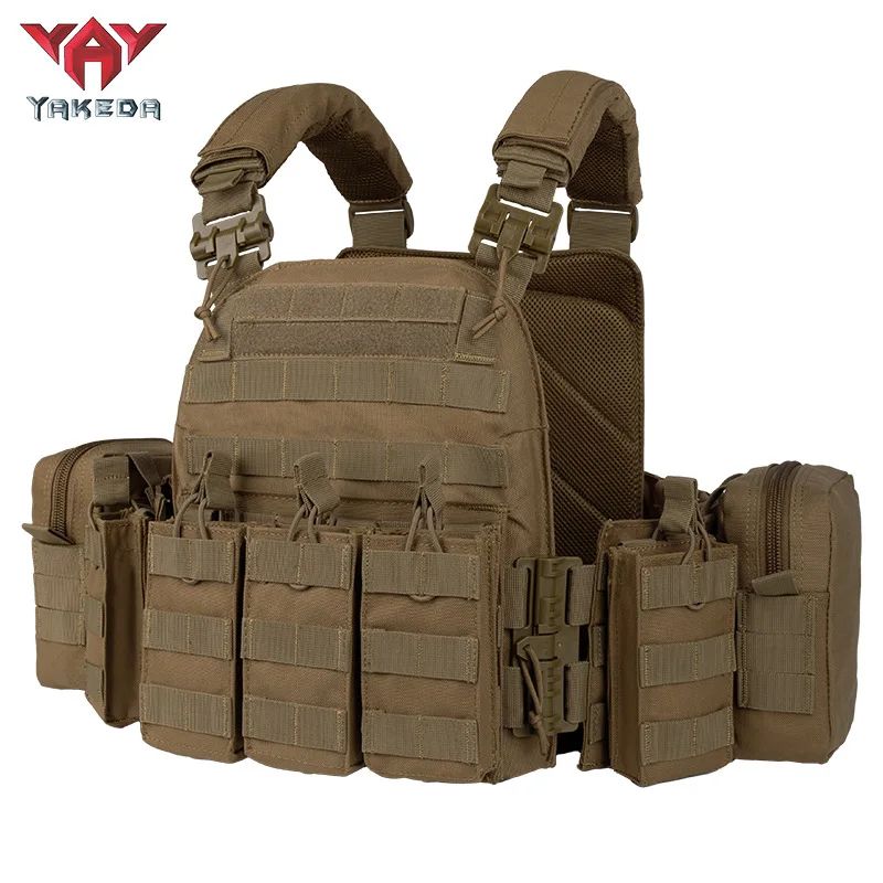 YAKEDA QuickRelease Tactical Training Vest Breathable WearResistant MOLLE Expandable Vest 6