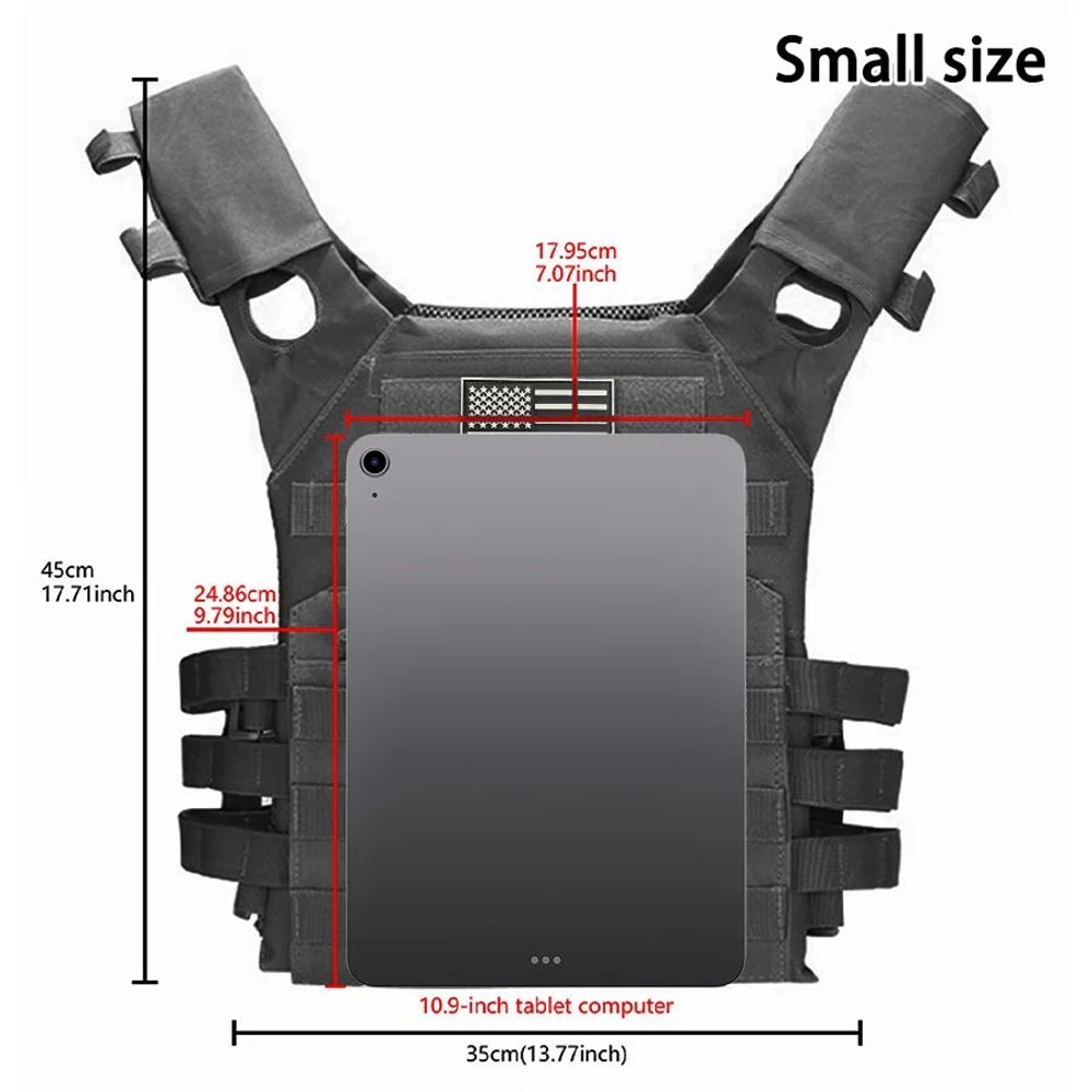 MOLLE Tactical Training JPC Vest Lightweight Multifunctional Outdoor Vest With US Flag Patch 4