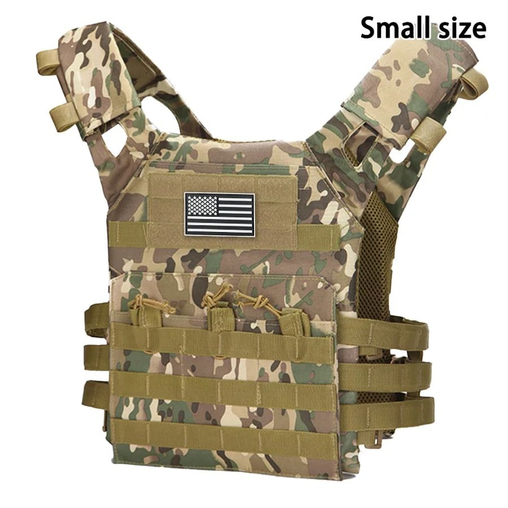 MOLLE Tactical Training JPC Vest Lightweight Multifunctional Outdoor Vest With US Flag Patch 6