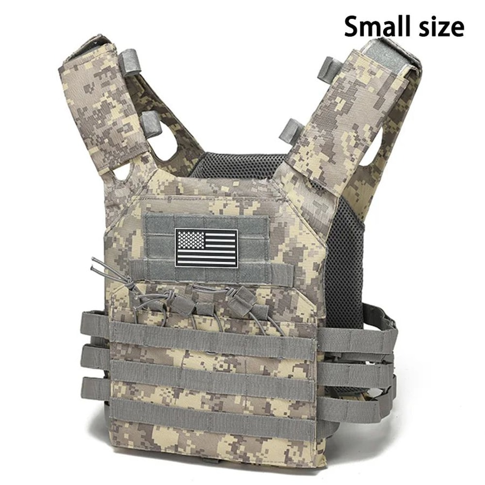 MOLLE Tactical Training JPC Vest Lightweight Multifunctional Outdoor Vest With US Flag Patch 8