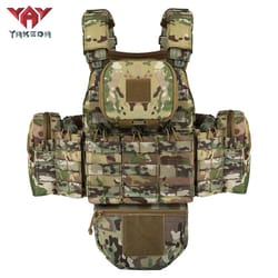 yakeda tactical training vest with 5-pcs equipment bag set – detachable, expandable, waterproof & wear-resistant