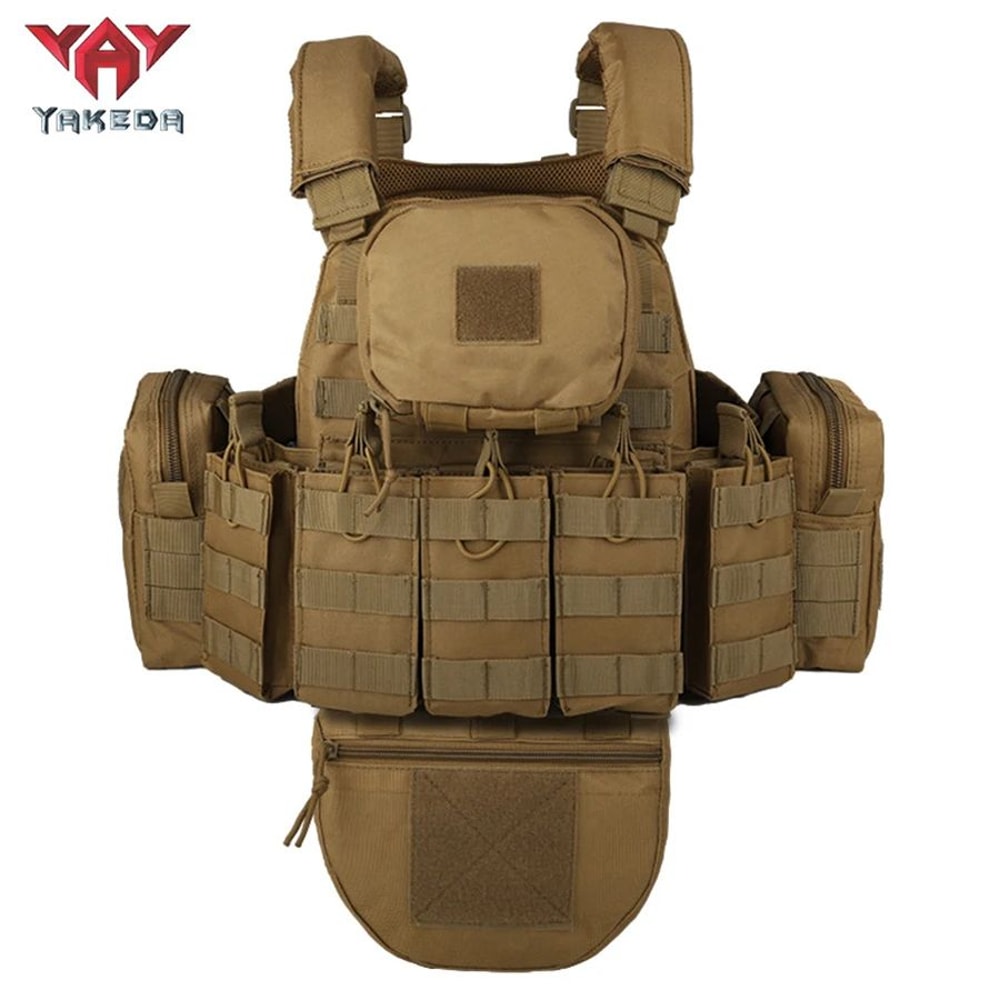 YAKEDA Tactical Training Vest With 5Pcs Equipment Bag Set Detachable Expandable Waterproof WearRe 7