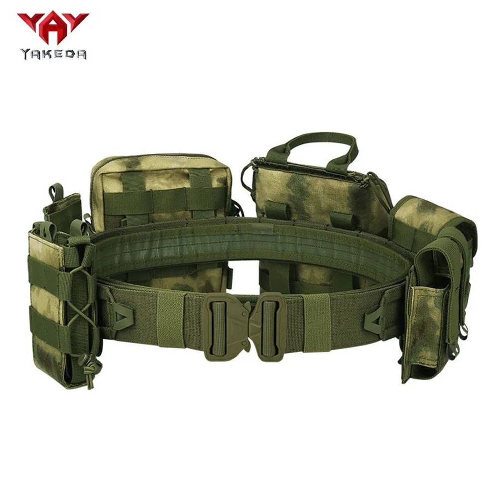 YAKEDA Tactical Training Belt Set Adjustable Detachable 8Piece Outdoor Patrol Gear 10