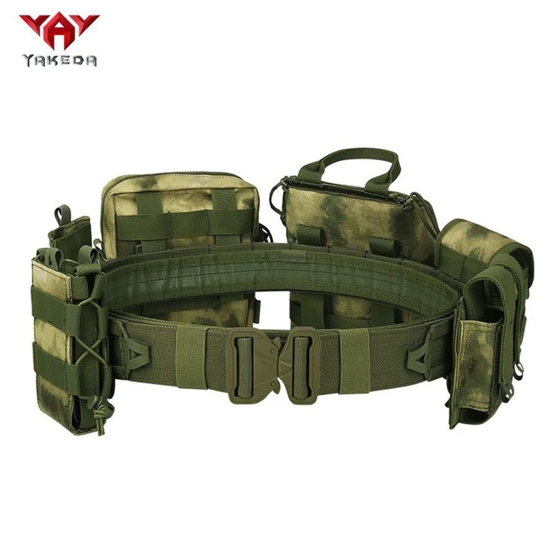 YAKEDA Tactical Training Belt Set Adjustable Detachable 8Piece Outdoor Patrol Gear 10