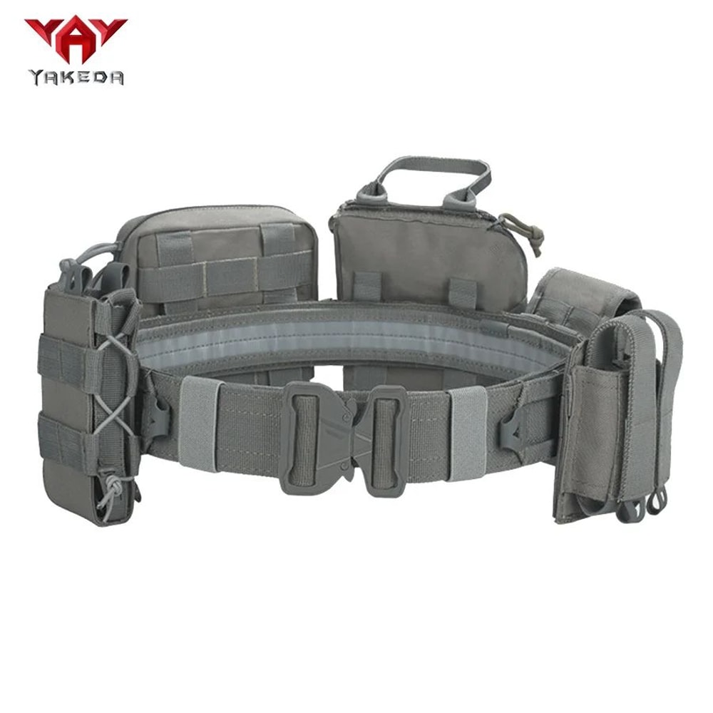 YAKEDA Tactical Training Belt Set Adjustable Detachable 8Piece Outdoor Patrol Gear 9