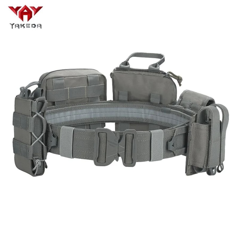 YAKEDA Tactical Training Belt Set Adjustable Detachable 8Piece Outdoor Patrol Gear 9