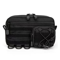 molle edc waist bag – woven multi-layer utility storage pouch for outdoor sports