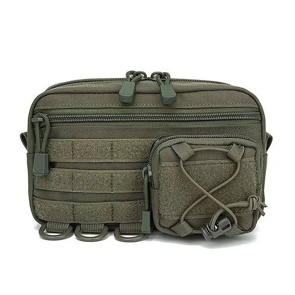 MOLLE EDC Waist Bag Woven MultiLayer Utility Storage Pouch For Outdoor Sports 6