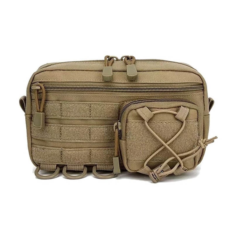 MOLLE EDC Waist Bag Woven MultiLayer Utility Storage Pouch For Outdoor Sports 7