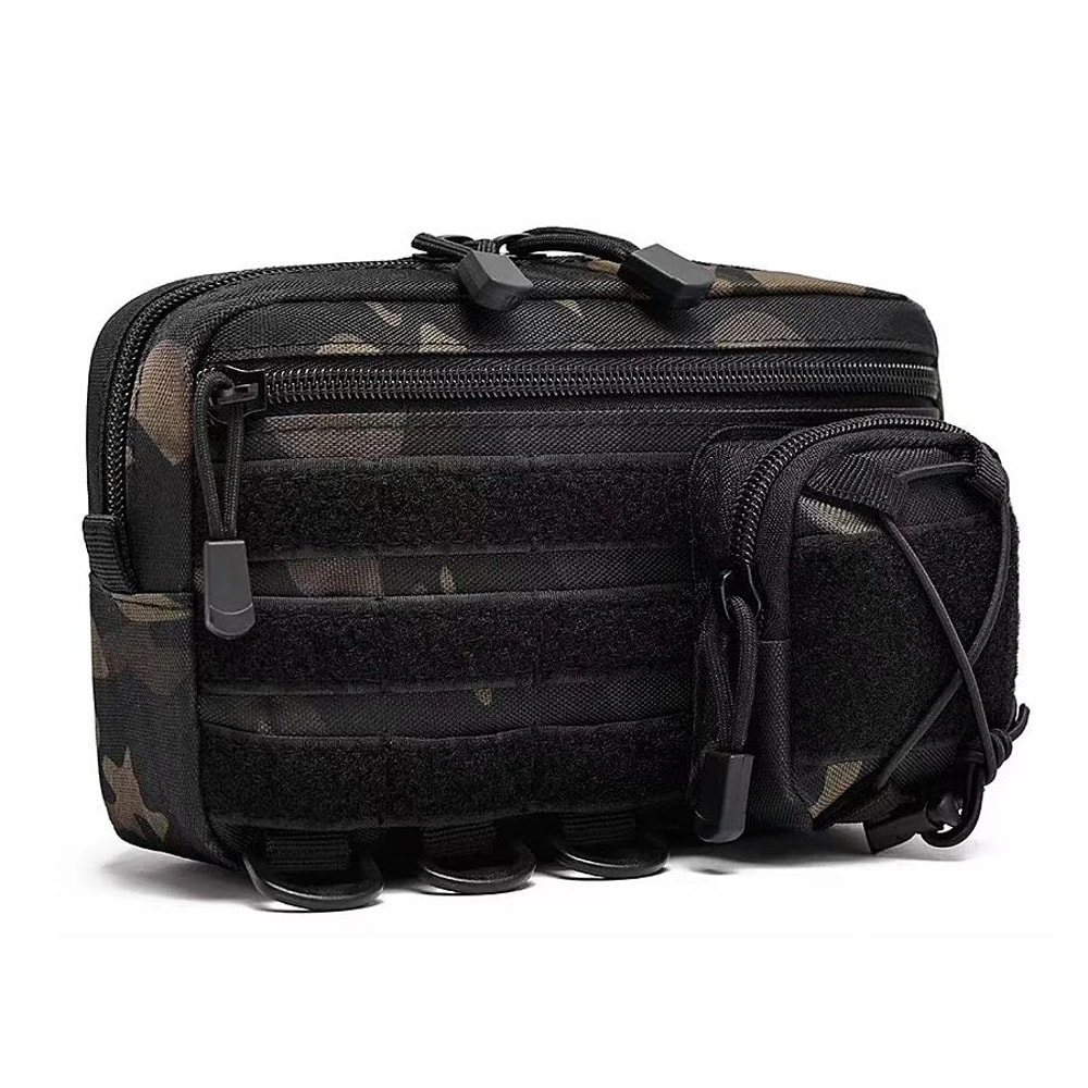 MOLLE EDC Waist Bag Woven MultiLayer Utility Storage Pouch For Outdoor Sports 9