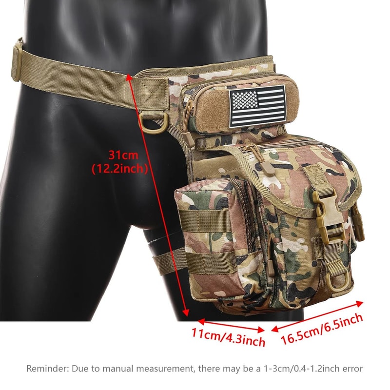 Oxford Cloth Camouflage Tactical Crossbody Leg Bag Waterproof SingleShoulder Photography Sports S 3