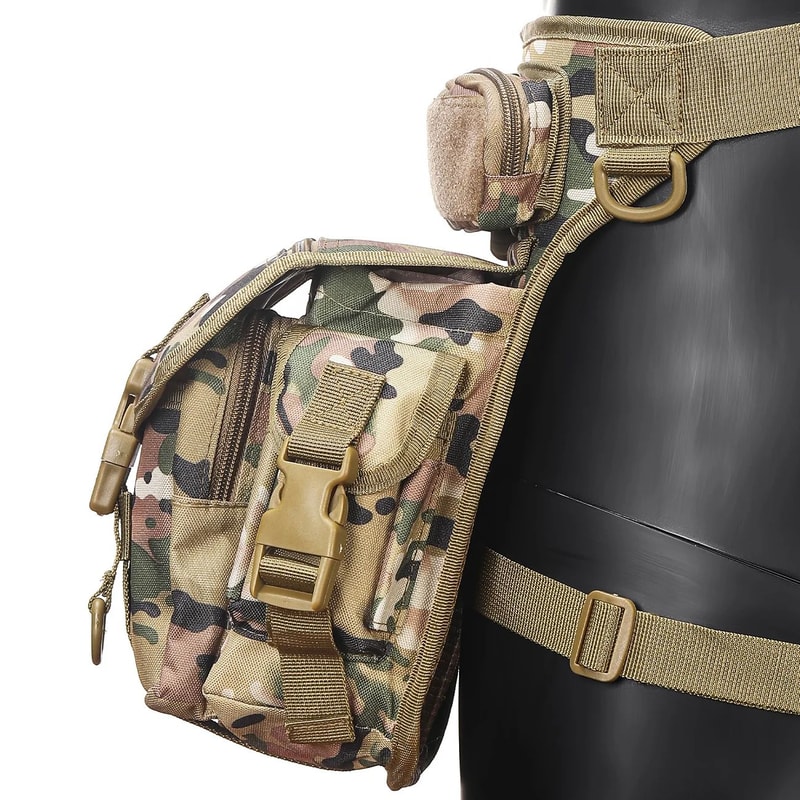Oxford Cloth Camouflage Tactical Crossbody Leg Bag Waterproof SingleShoulder Photography Sports S 4