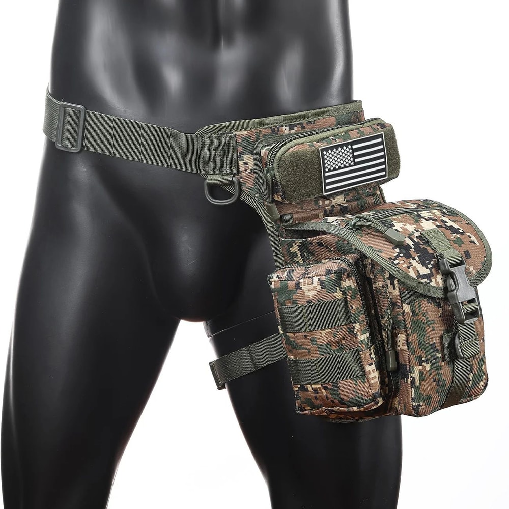Oxford Cloth Camouflage Tactical Crossbody Leg Bag Waterproof SingleShoulder Photography Sports S 12