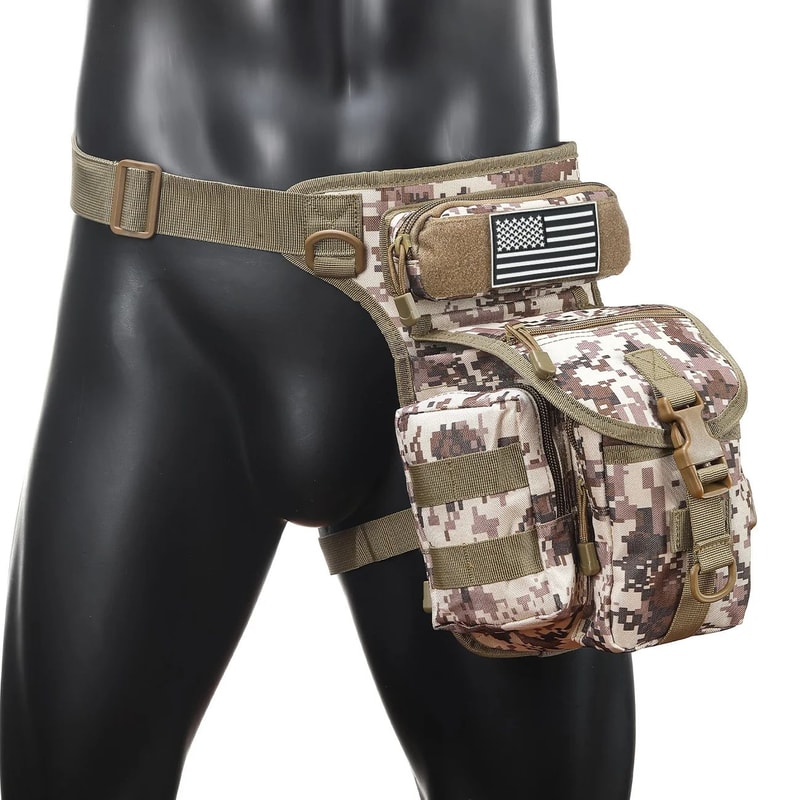 Oxford Cloth Camouflage Tactical Crossbody Leg Bag Waterproof SingleShoulder Photography Sports S 13