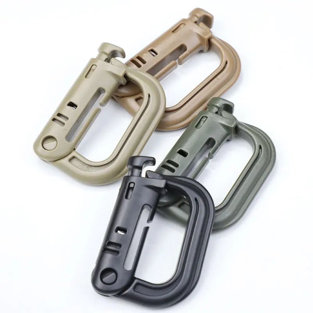 HeavyDuty Mountaineering DType Buckle Outdoor Climbing Hiking Camping Gear Clip 0