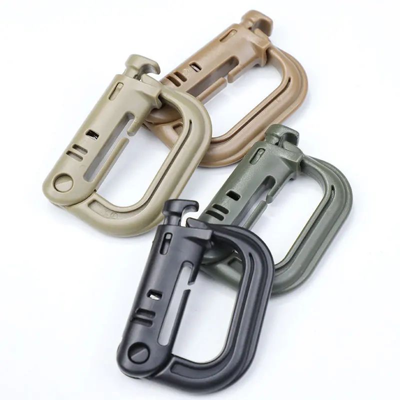 HeavyDuty Mountaineering DType Buckle Outdoor Climbing Hiking Camping Gear Clip 0