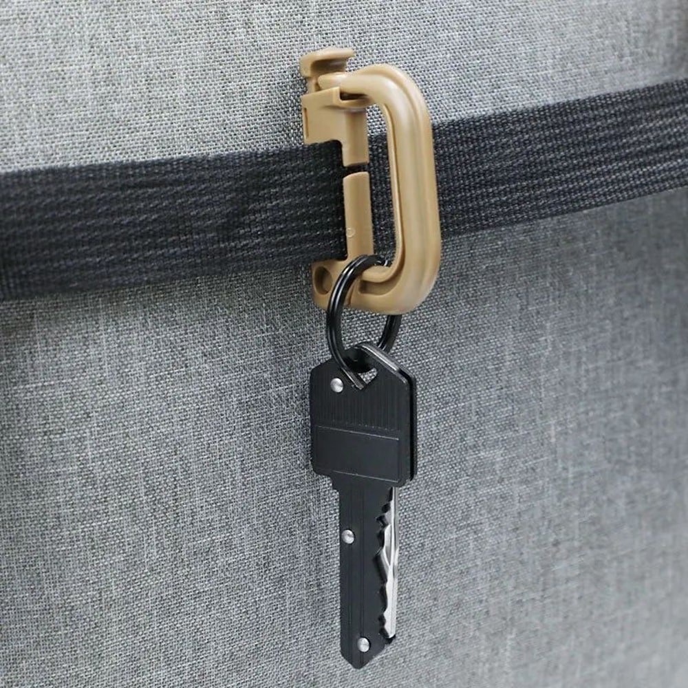 HeavyDuty Mountaineering DType Buckle Outdoor Climbing Hiking Camping Gear Clip 5