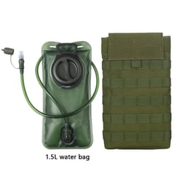 1.5l tactical hydration water bag – one-key quick-release hanging reservoir for vest, belt & outdoor sports