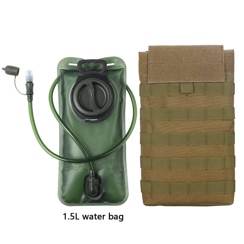 15L Tactical Hydration Water Bag OneKey QuickRelease Hanging Reservoir For Vest Belt Outdoor Spor 6