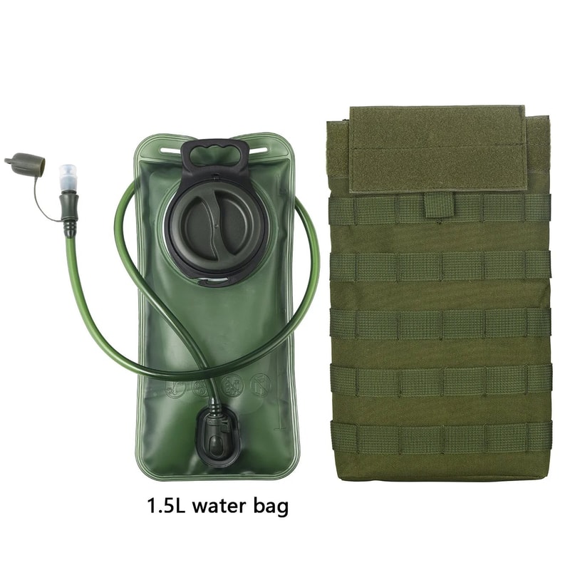 15L Tactical Hydration Water Bag OneKey QuickRelease Hanging Reservoir For Vest Belt Outdoor Spor 8