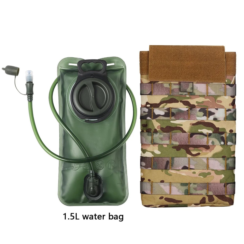 15L Tactical Hydration Water Bag OneKey QuickRelease Hanging Reservoir For Vest Belt Outdoor Spor 9