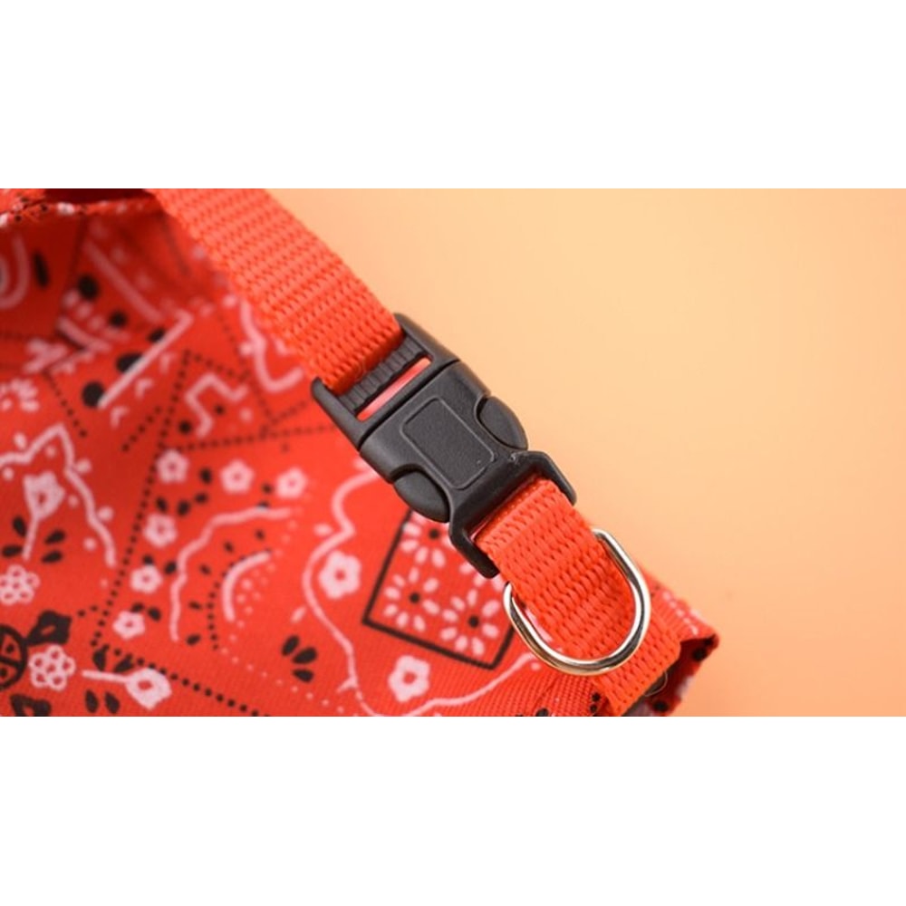 Adjustable Pet Triangle Bandana Cute Printed Dog Cat Saliva Scarf With Collar Strap 6