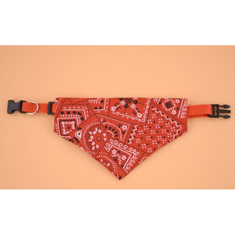 Adjustable Pet Triangle Bandana Cute Printed Dog Cat Saliva Scarf With Collar Strap 8