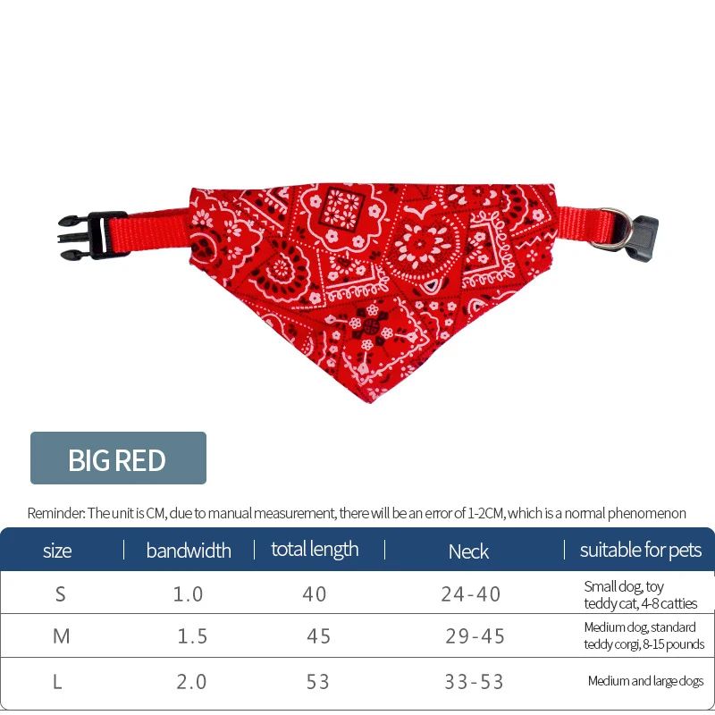 Adjustable Pet Triangle Bandana Cute Printed Dog Cat Saliva Scarf With Collar Strap 11