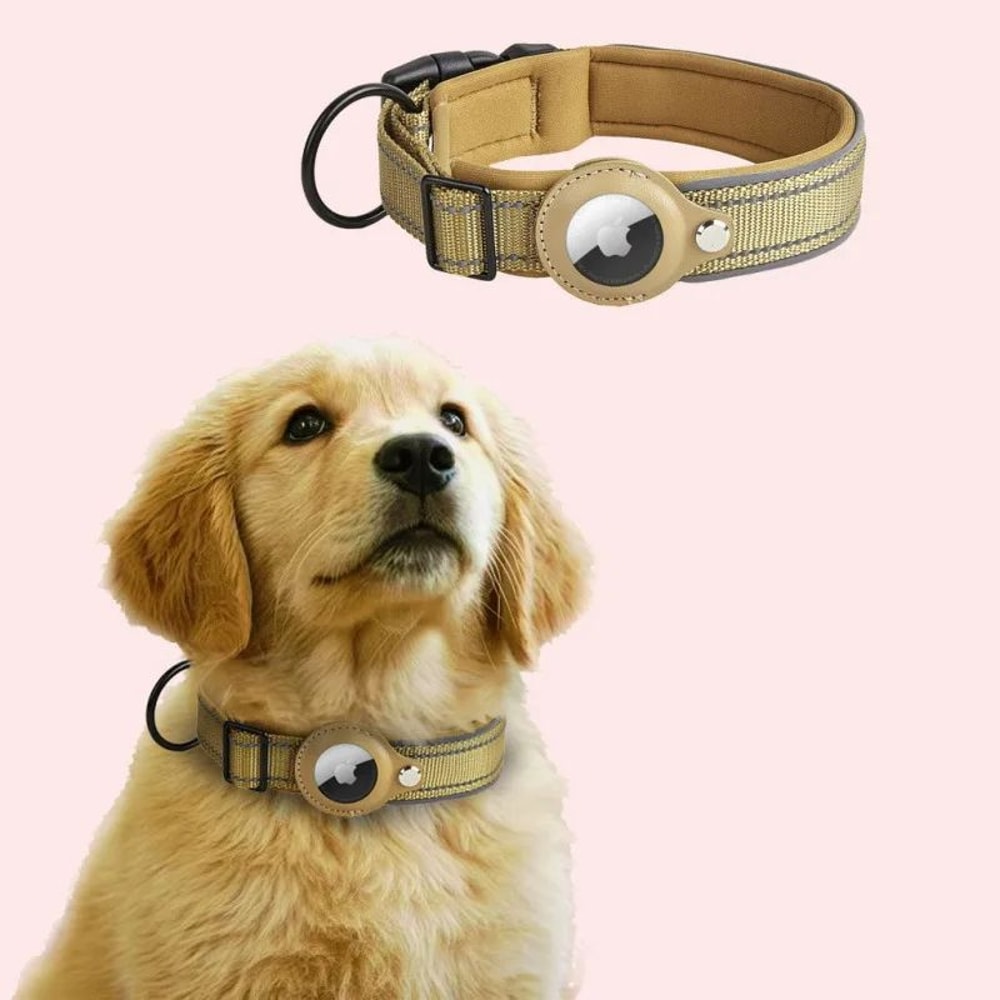 AirTag Dog Collar With Holder Reflective Adjustable Padded Pet Collar For Small Medium Large Dogs 13