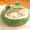 Winter Warm Plush Pet Nest Bed FrogShaped SemiEnclosed Cat Dog House For Puppies And Kittens 2