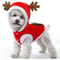 Winter Warm Festive Pet Clothes Flannel Dog Cat Christmas Outfit With Deer Tree Design 0