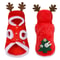 Winter Warm Festive Pet Clothes Flannel Dog Cat Christmas Outfit With Deer Tree Design 4