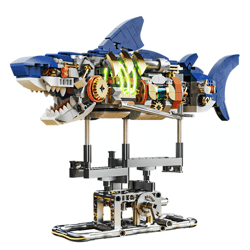 mechanical shark building set, stem fun for all ages