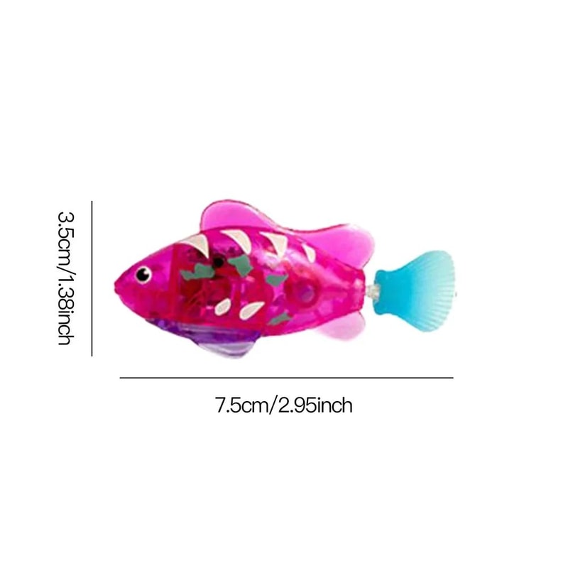 LED Interactive Swimming Robot Fish Cat Toy Glowing Electric Fish For Hunting Play Stimulation 1