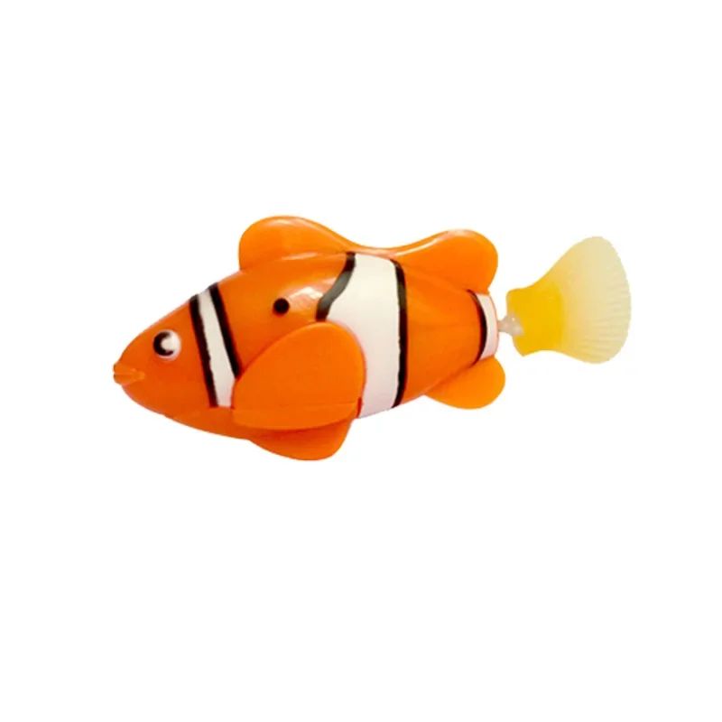 LED Interactive Swimming Robot Fish Cat Toy Glowing Electric Fish For Hunting Play Stimulation 16