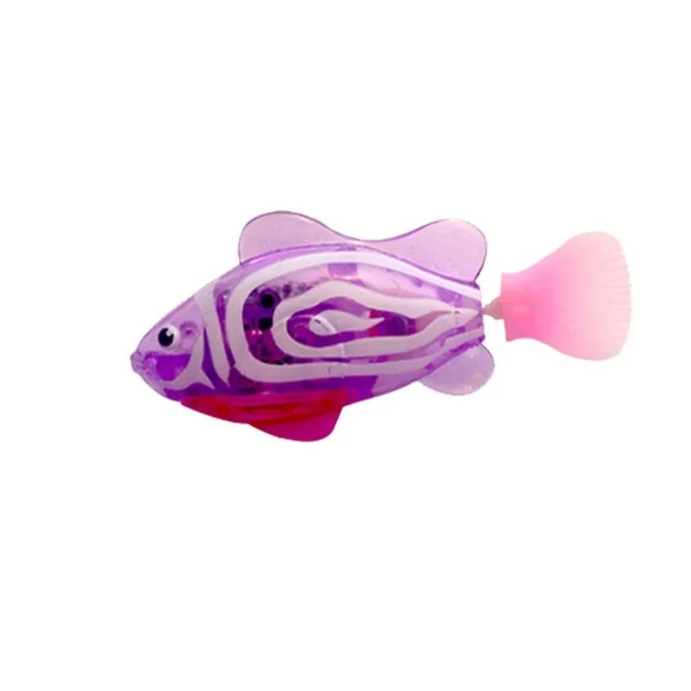 LED Interactive Swimming Robot Fish Cat Toy Glowing Electric Fish For Hunting Play Stimulation 12