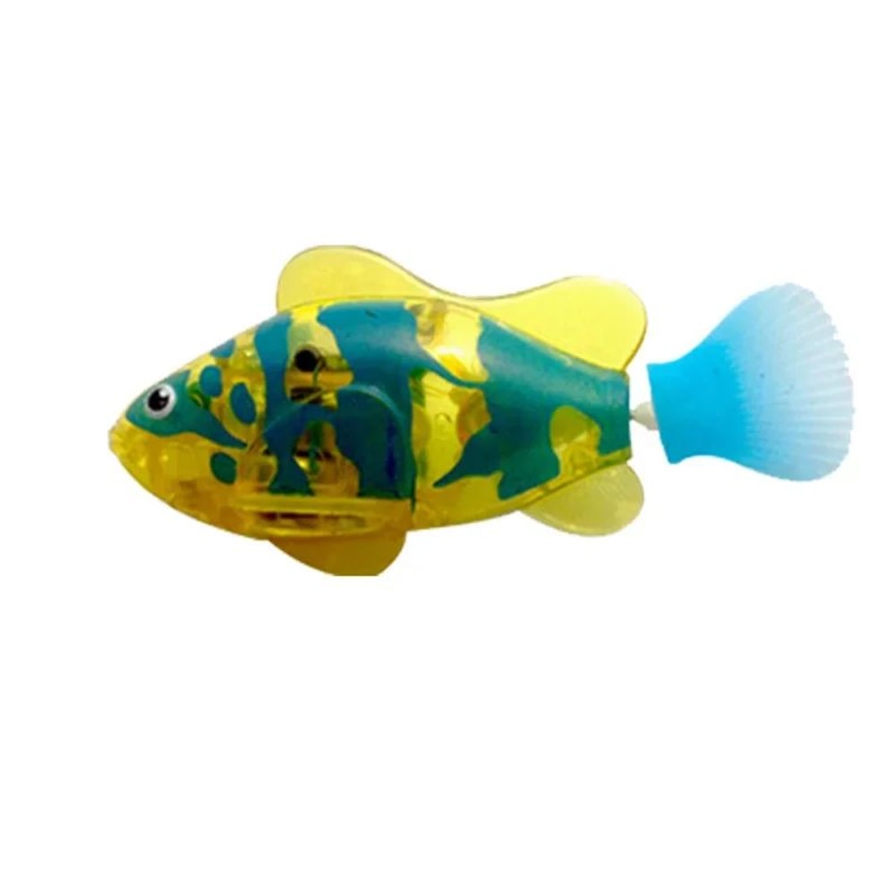 LED Interactive Swimming Robot Fish Cat Toy Glowing Electric Fish For Hunting Play Stimulation 13
