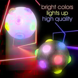 led glowing dog toy ball – flashing elastic light-up ball for puppies, small dogs & cats