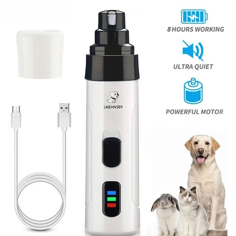 Electric Dog Cat Nail Grinder Quiet Painless Professional Grooming Tool 0