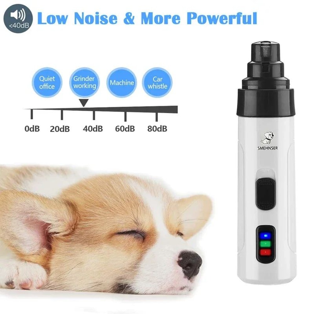 Electric Dog Cat Nail Grinder Quiet Painless Professional Grooming Tool 2