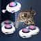 Smart UFO Interactive Cat Teaser Toy Automatic Turntable Feather Chasing Trainer USB Rechargeable 2