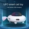 Smart UFO Interactive Cat Teaser Toy Automatic Turntable Feather Chasing Trainer USB Rechargeable 6