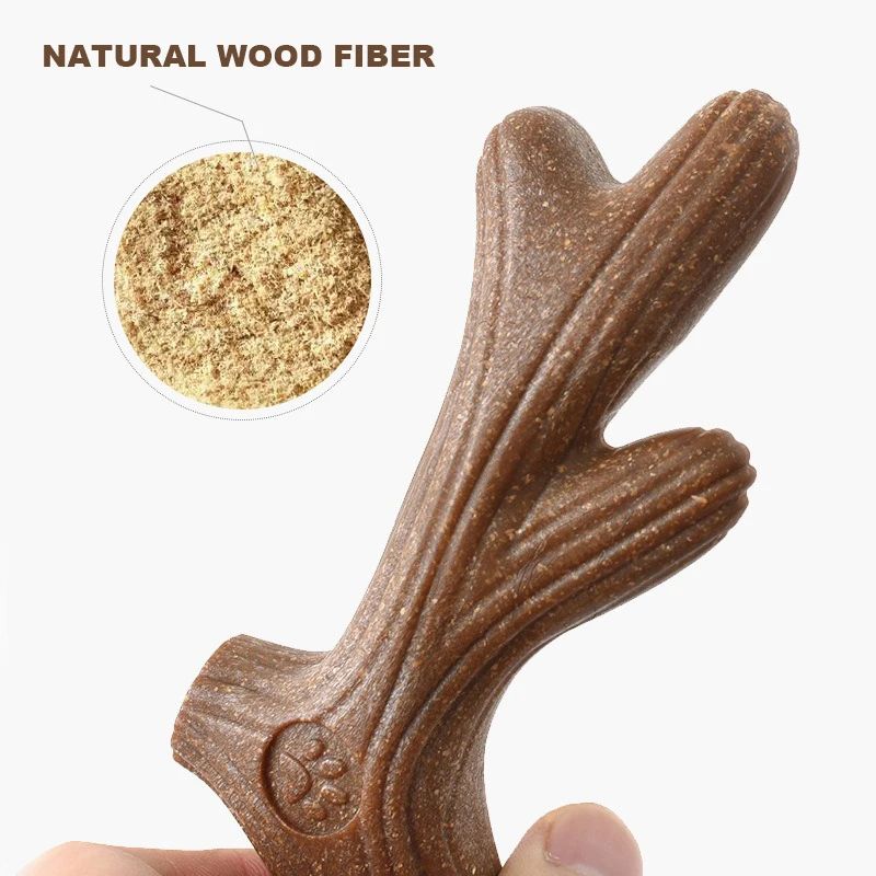 Bamboo Dog Dental Chew Bone Interactive Teeth Grinding Cleaning Training Toy 1