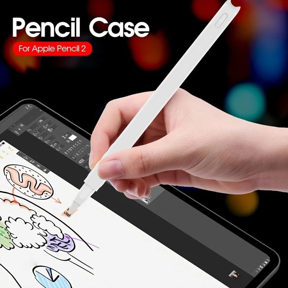 Silicone Apple Pencil 2 Case AntiSlip AntiDrop Cartoon Stylus Cover Soft Protective Sleeve 5