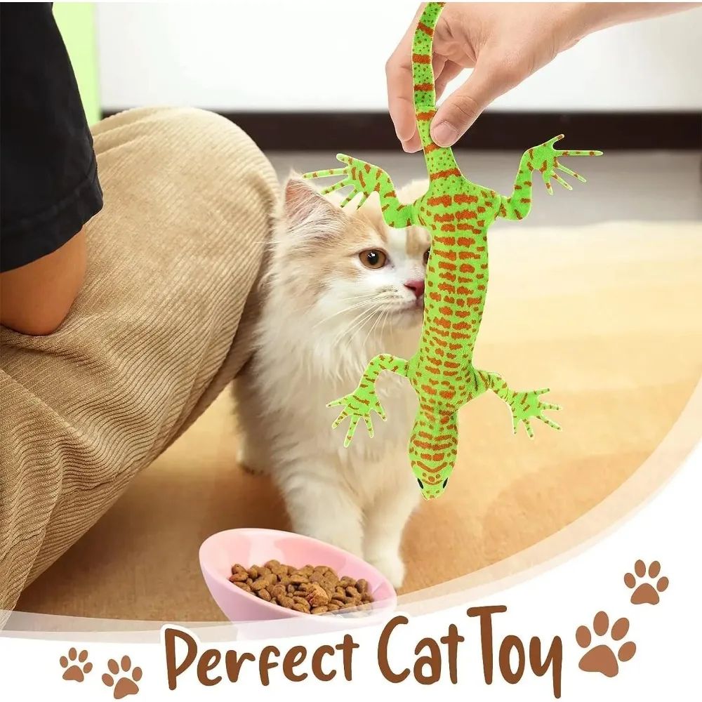 BiteResistant Catnip Lizard Chew Toy Teeth Cleaning Interactive Indoor Cat Toy For Kittens Cats H 2